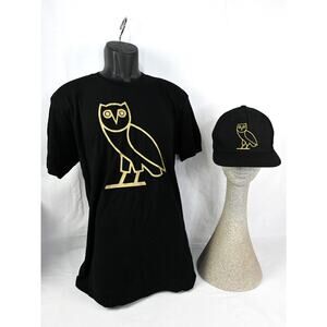 OVO October's Very Own T-Shirt LG & Flat Bill Snapback Hat Cap